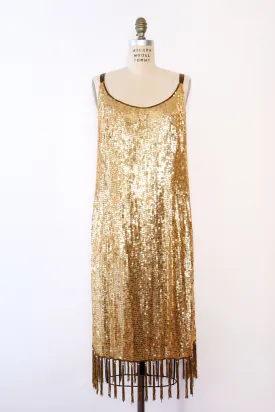 24K Fringe Sequin Dress L/XL