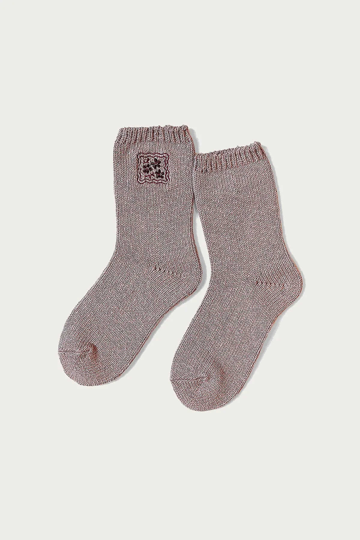 56 Yarns COOKIE Embroidery Socks - Beige