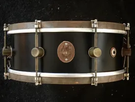 8-Lug Steam Bent Solid Maple Snare in Black Matte Finish