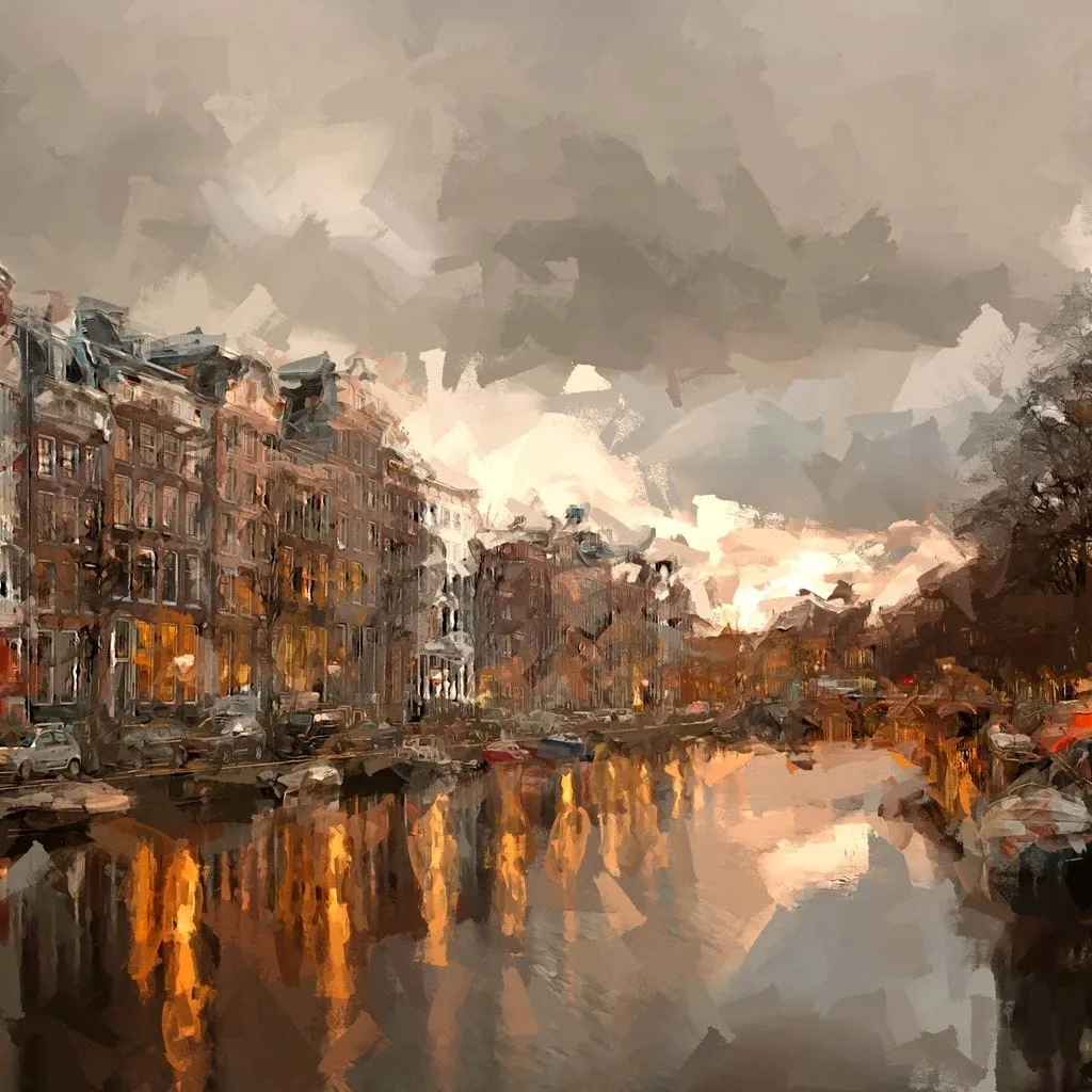 Amsterdam Abstract - Little Mooshoo Artworks