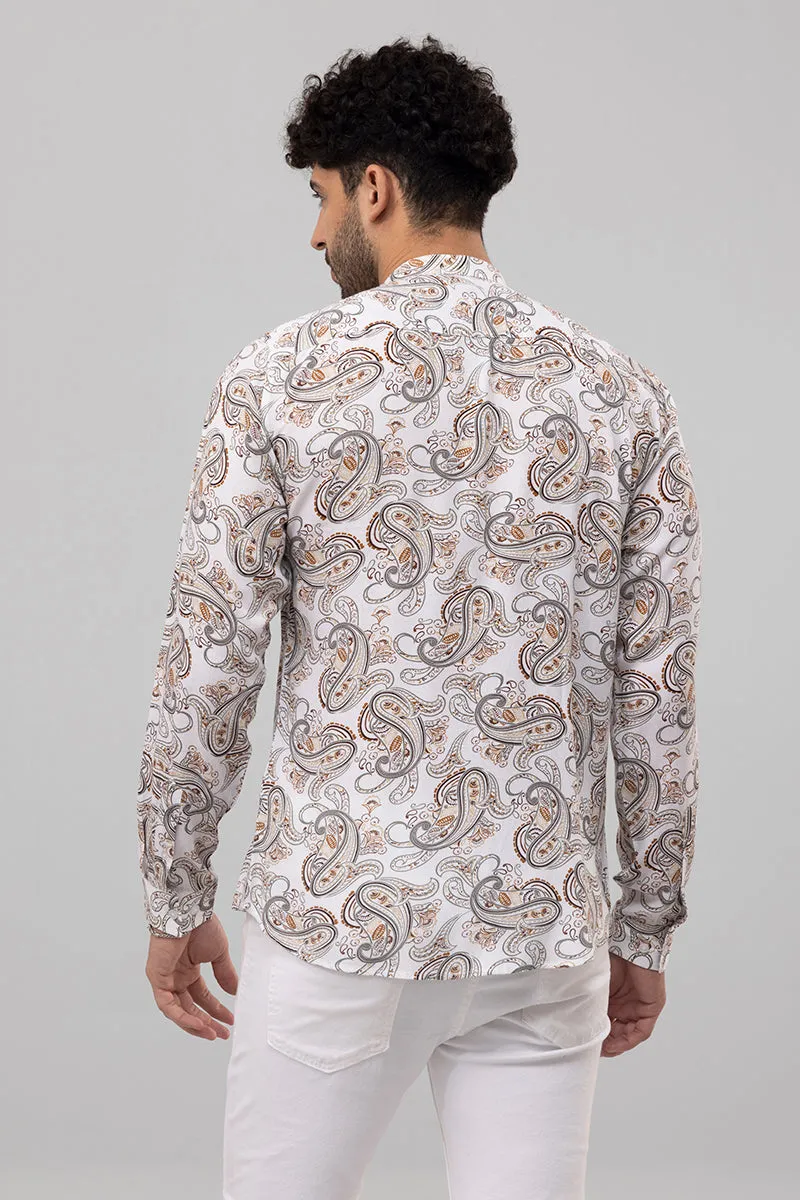 Ancient Paisley Brown Shirt