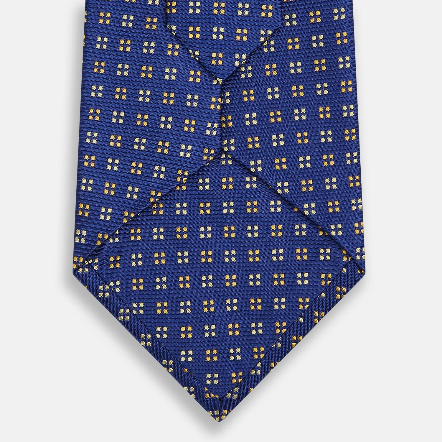 Stylish Blue and Yellow Multi-Dot Silk Tie for Men - Elegant Accessory for Formal and Casual Occasions