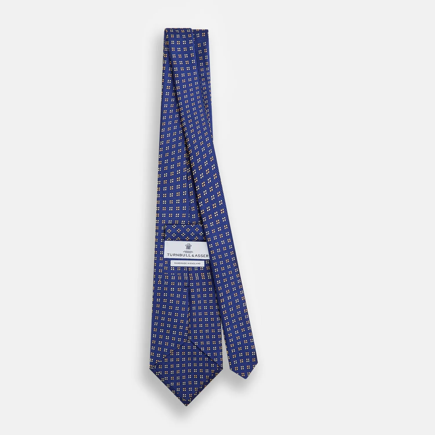 Stylish Blue and Yellow Multi-Dot Silk Tie for Men - Elegant Accessory for Formal and Casual Occasions