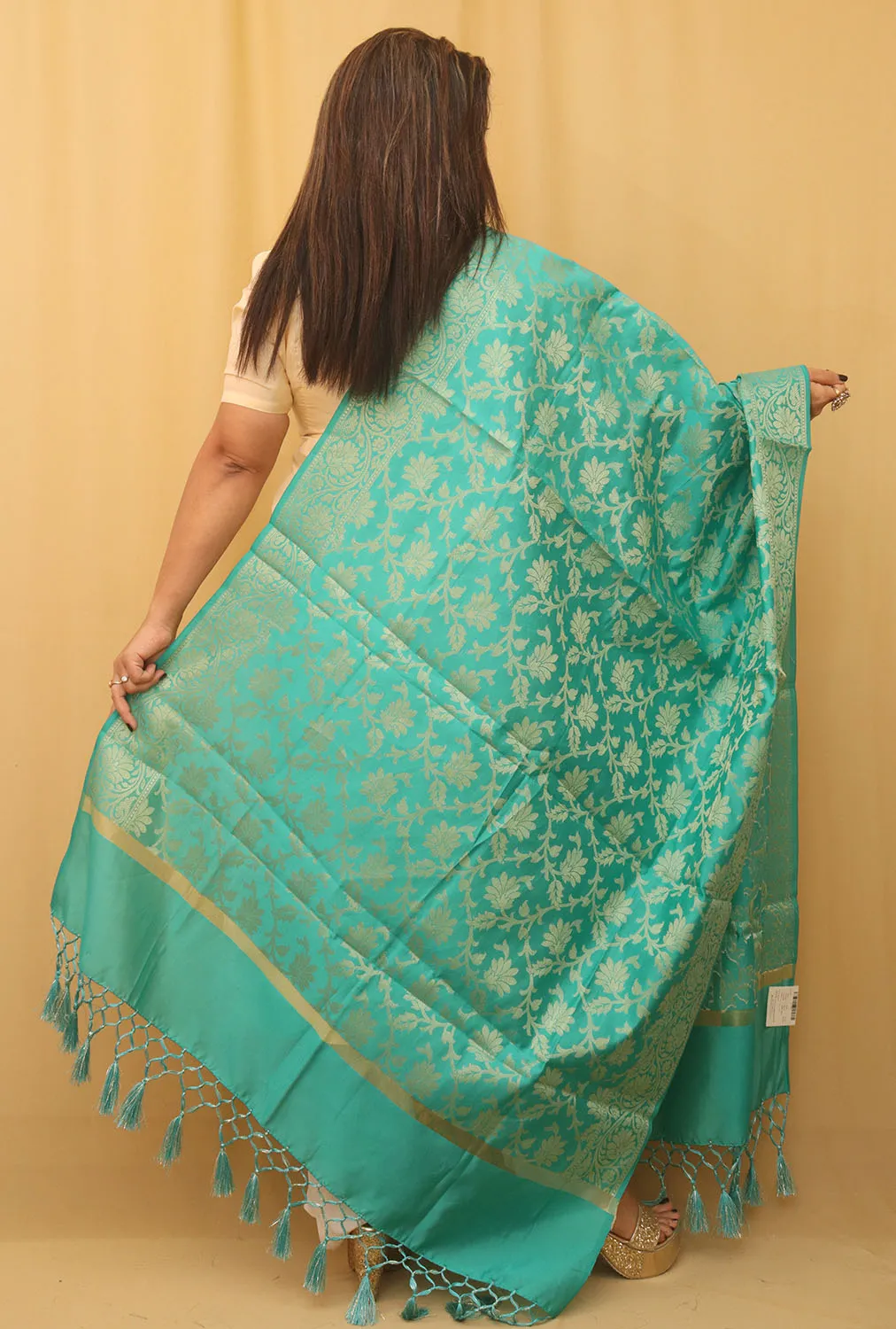 Blue Banarasi Silk Dupatta