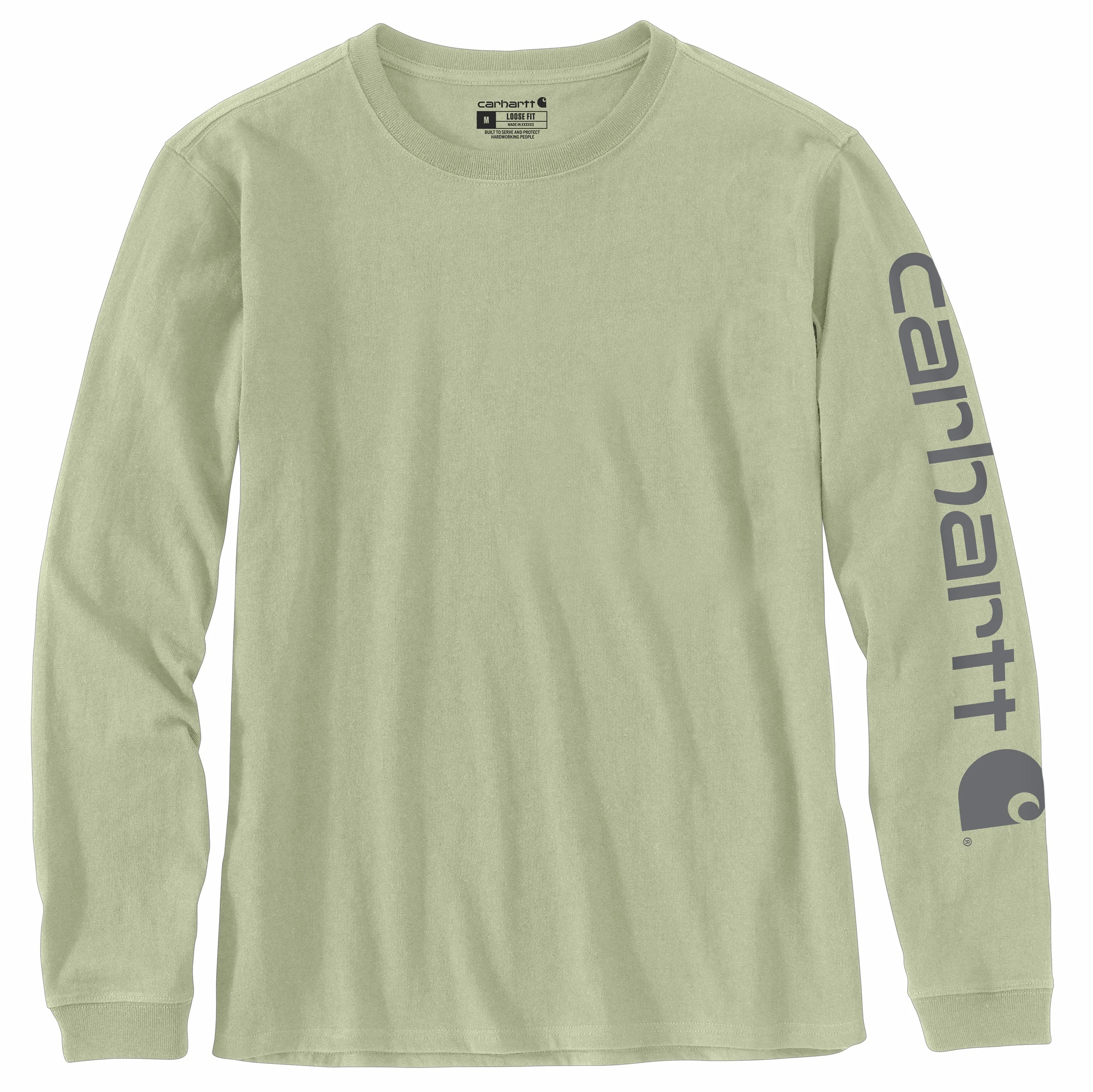 Carhartt Women's Heavyweight Long Sleeve Logo T-Shirt_Sagebrush