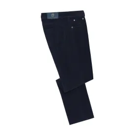 Corduroy Stretch-Cotton Jeans in Indigo Blue