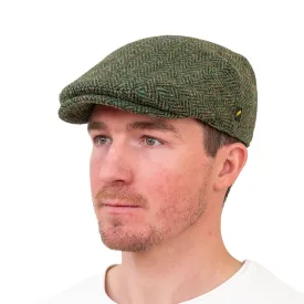 Flat Cap, Dubliner Green Herringbone