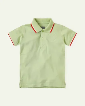 Green Embroidered Polo