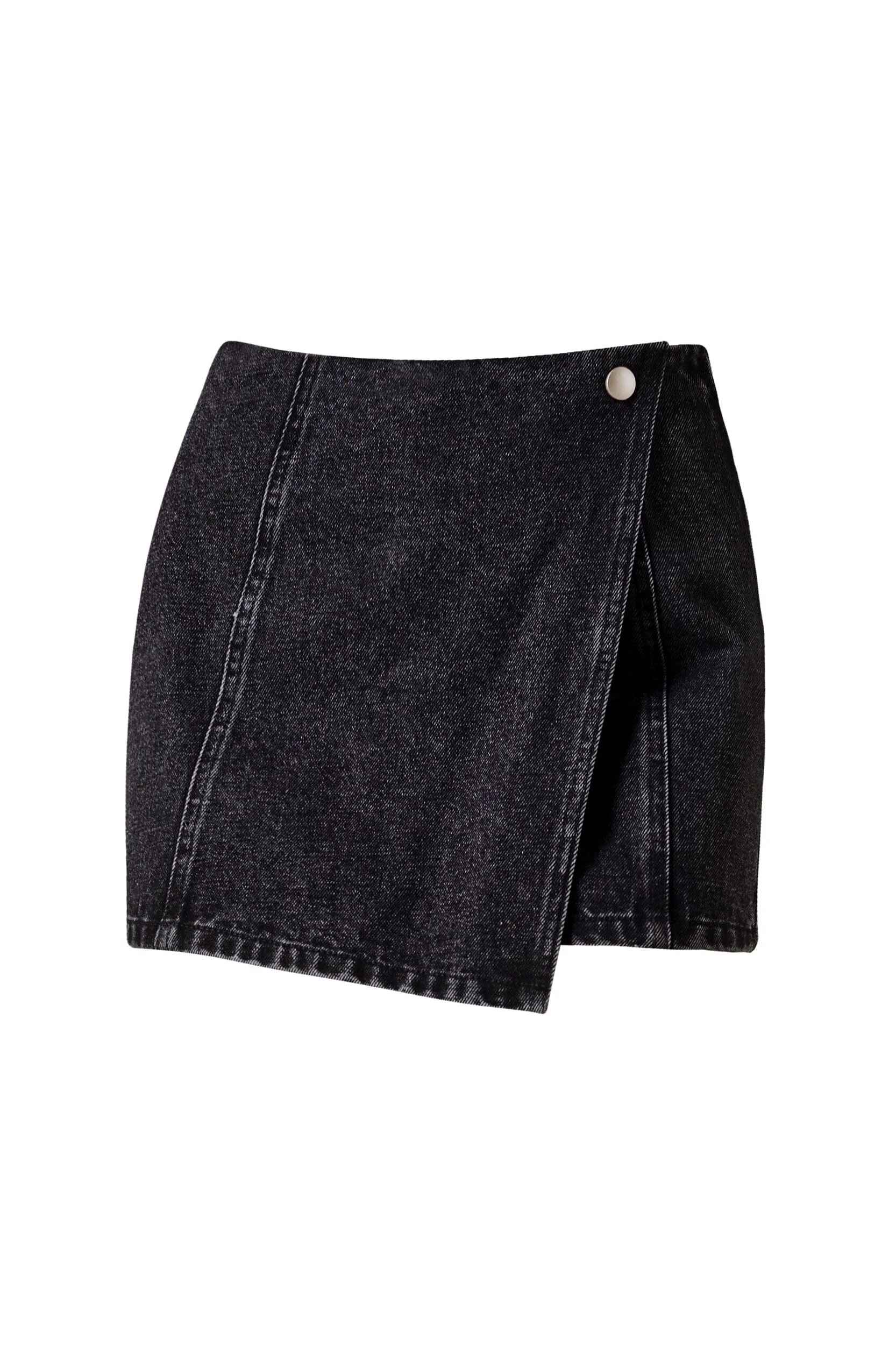 Jeanette Black Denim Skort