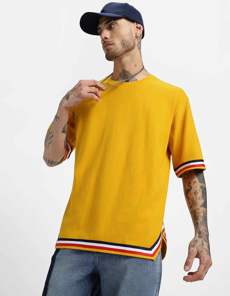 Mustard Tape Oversized Tshirt