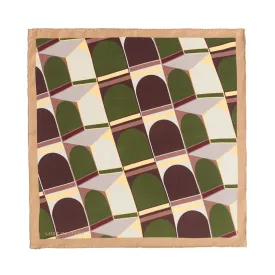 "Modular" Silk Pocket Square - Green