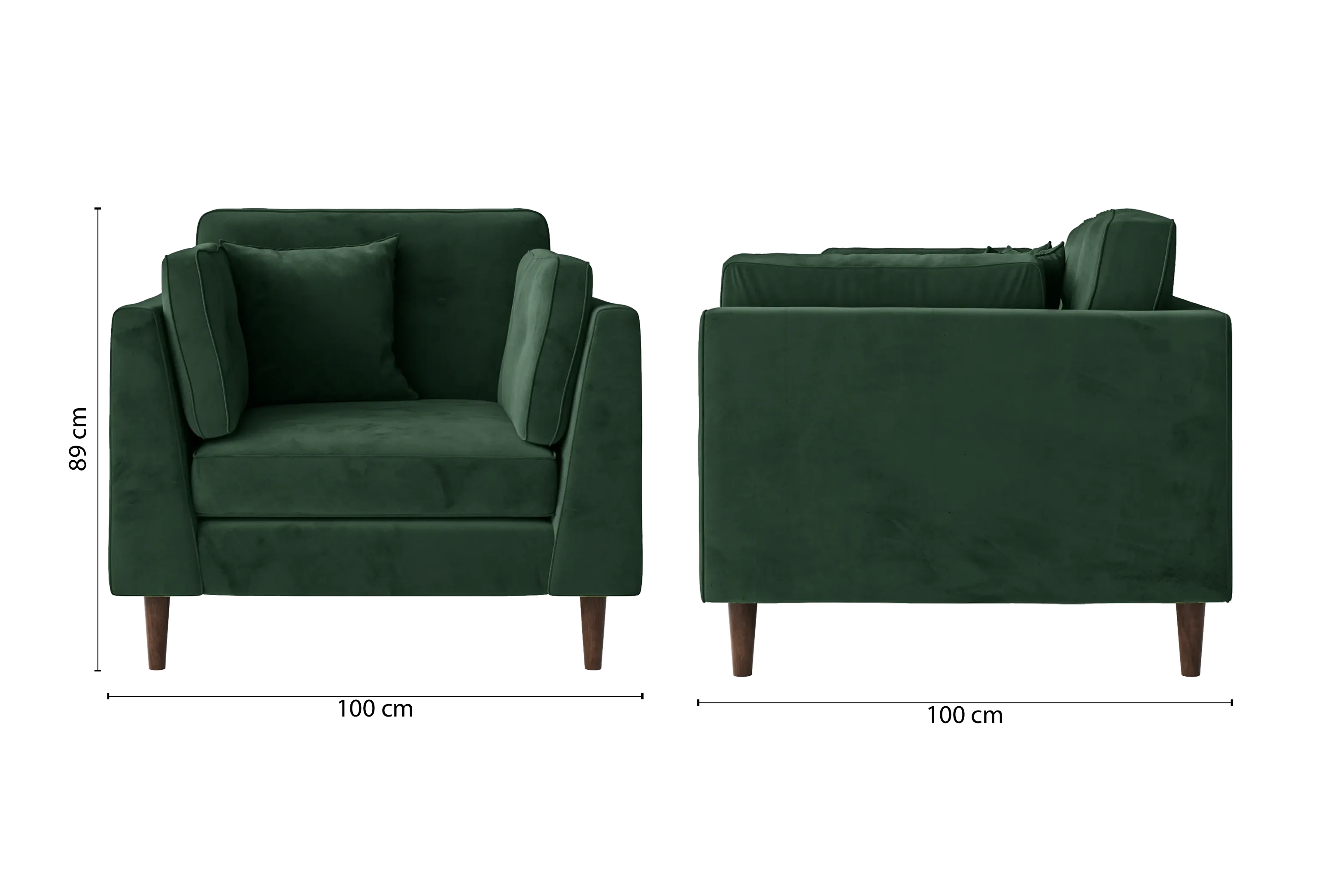 Ragusa Armchair Green Velvet