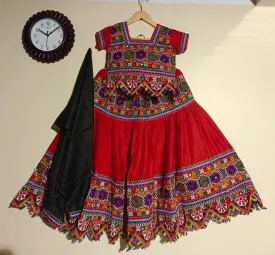 Red Garba Lehenga