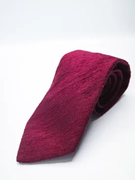 Silk Shantung Tie - Bordeaux