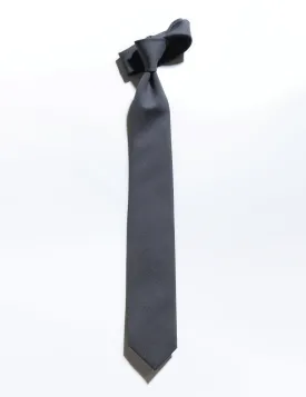 Super Fine Wool & Mohair Necktie - Petrol Gray