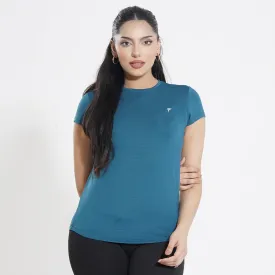 Tf-Premium Teal Green Cap Sleeve Women Top