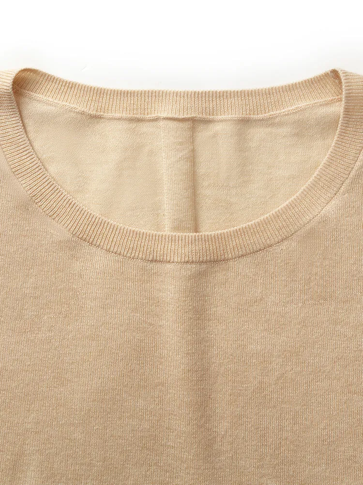 Triacetate-Cashmere Blend Women Knit Top