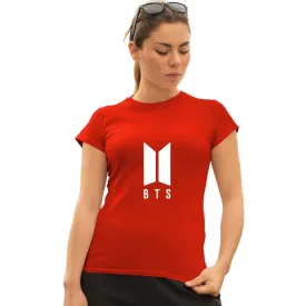 WOMENS BTS -2 PRINTED TSHIRT - RED